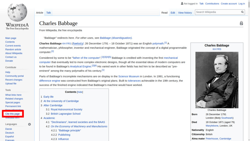 Finding ready-made BibTeX entries – Wikipedia